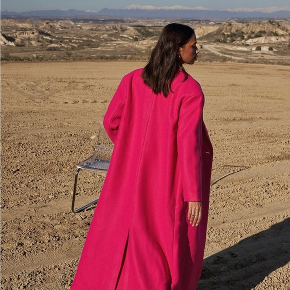 NA-KD Big Shoulders Oversized Wool Blend Coat - Picture 6 of 6